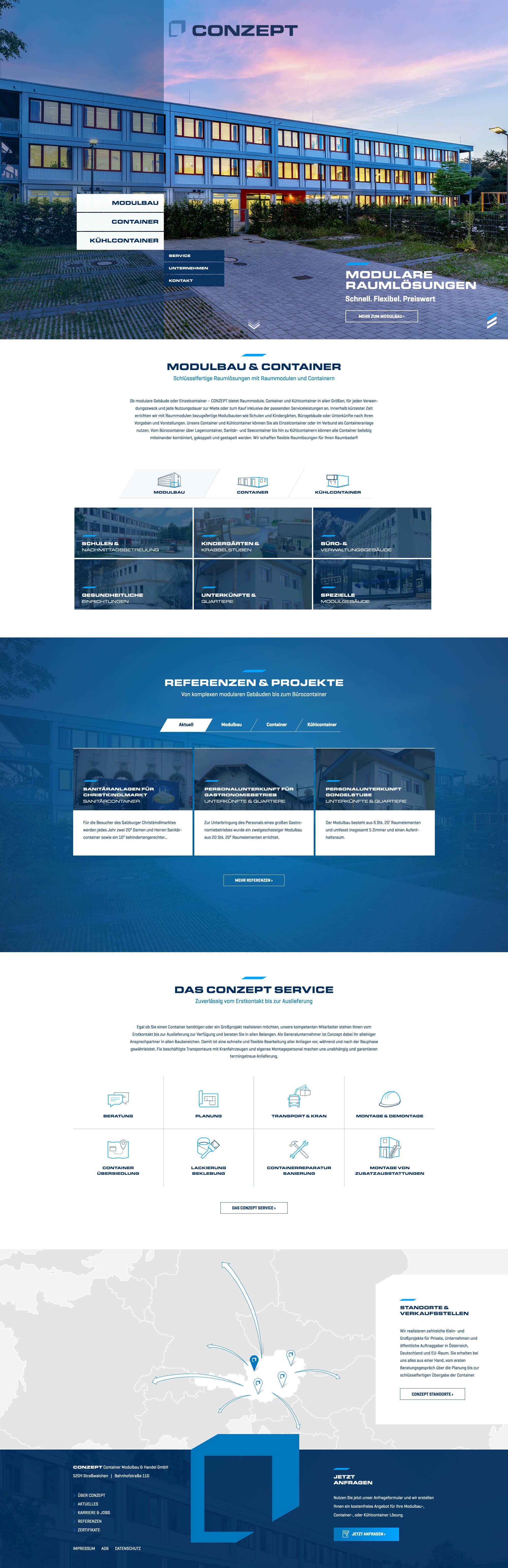 Website Layout im neuen Corporate Design