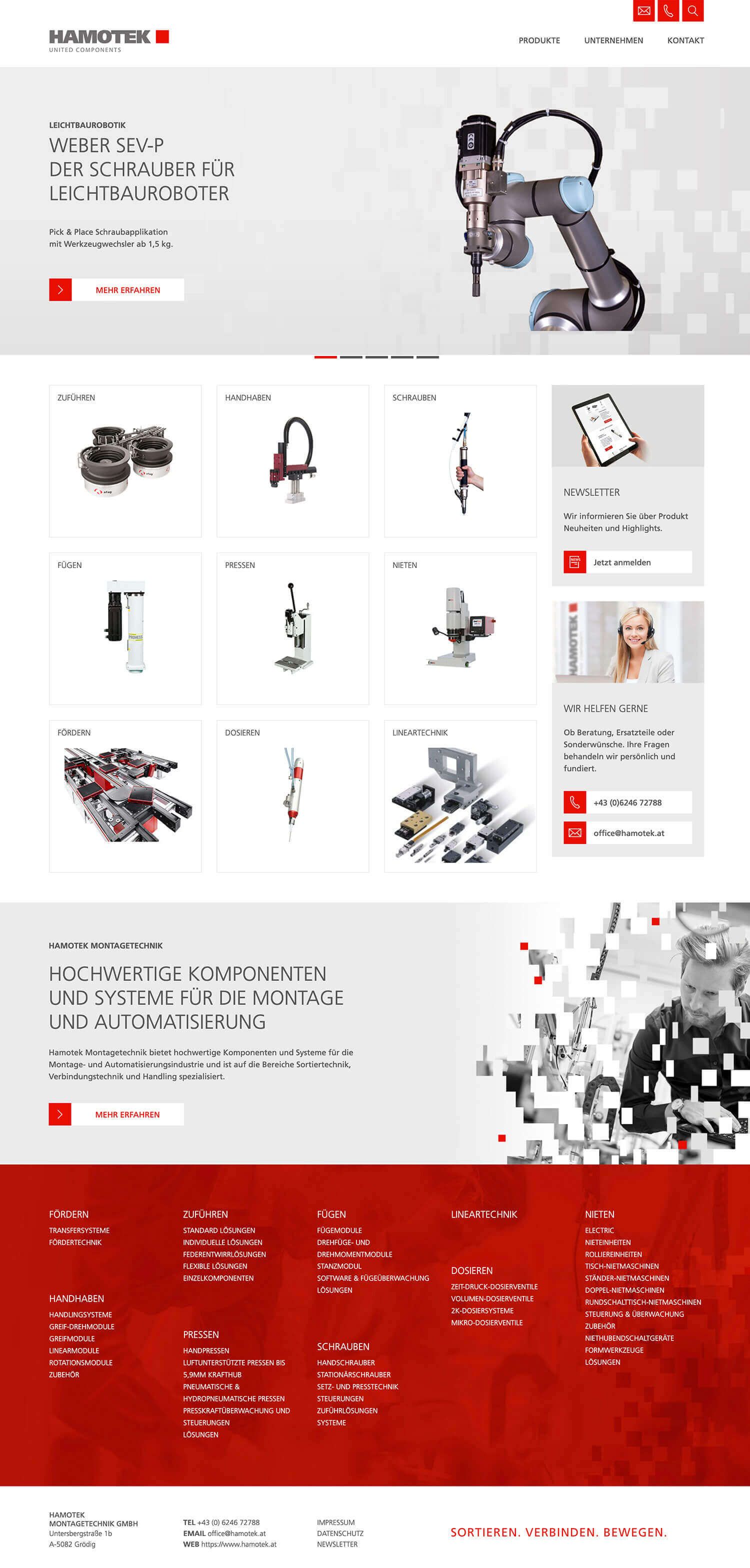 Website Layout im neuen Corporate Design