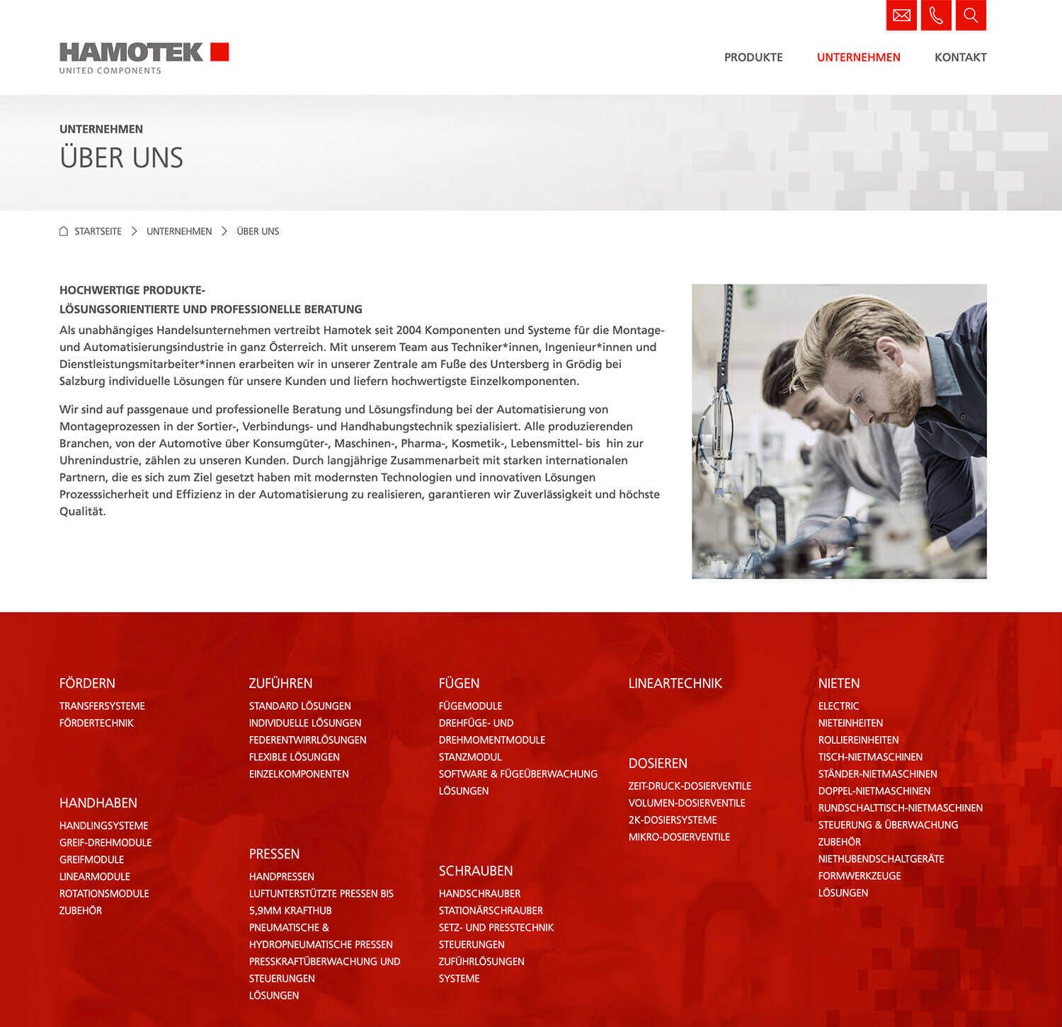 Corporate Website Neugestaltung