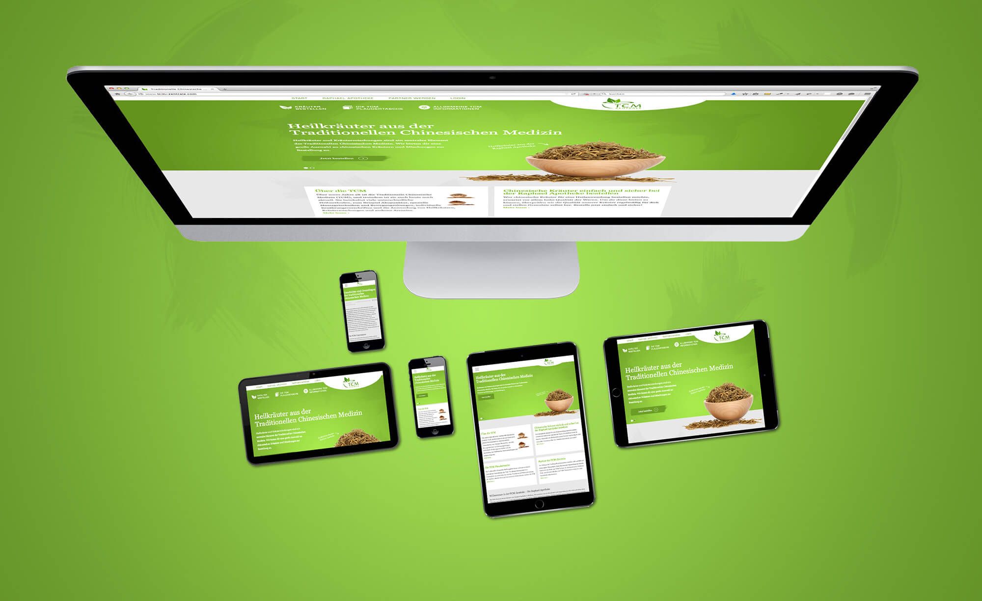 Responsive Webdesign für TCM Zentrale