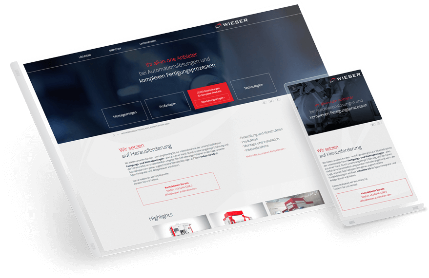 Webdesign für Smartphone, Tablet & Desktop