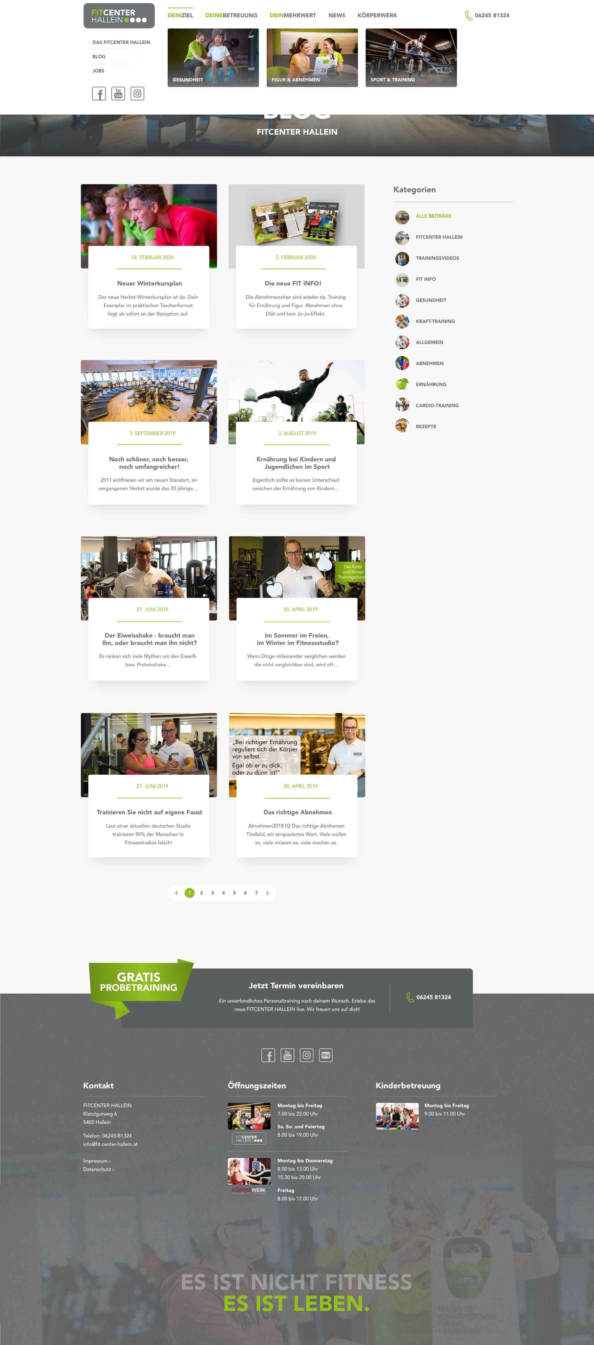 Fitcenter Hallein Blog